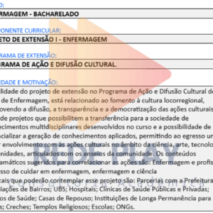 Projeto de Extensão Enfermagem