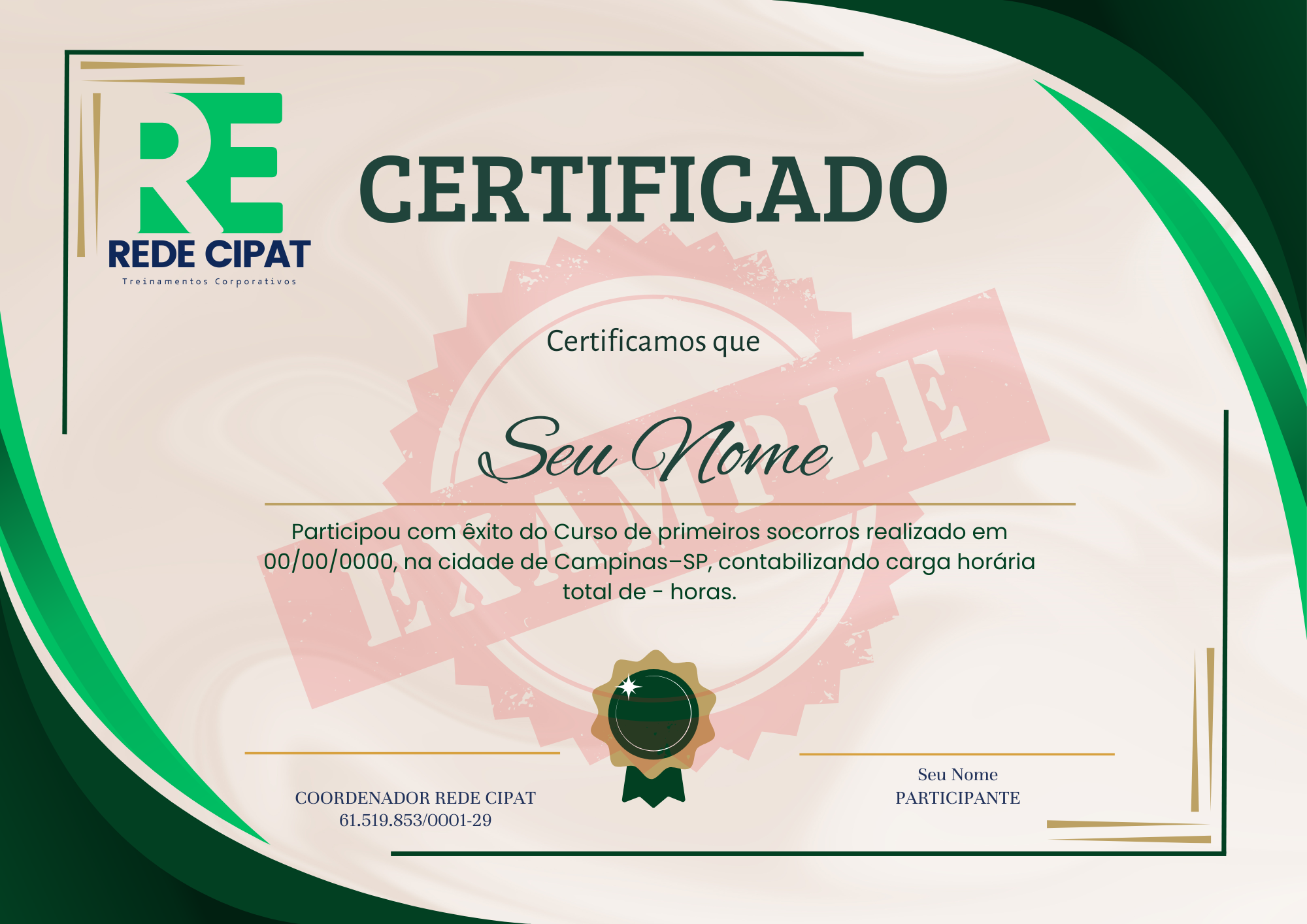 Certificado para Horas ACO